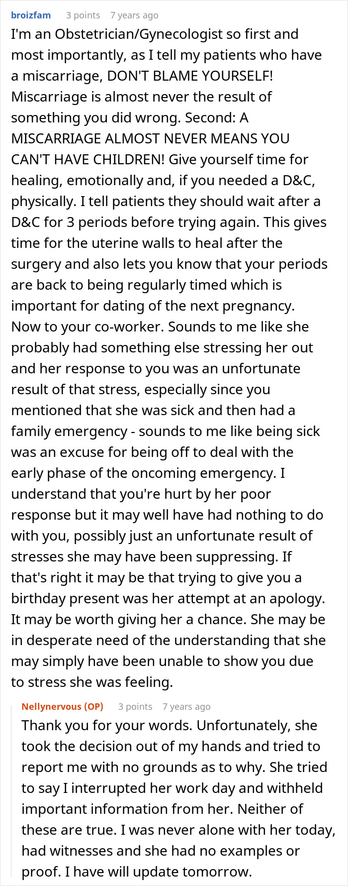 Woman Furious Coworker Gets Special Treatment After Her Miscarriage: "You Are Being So Stupid!"