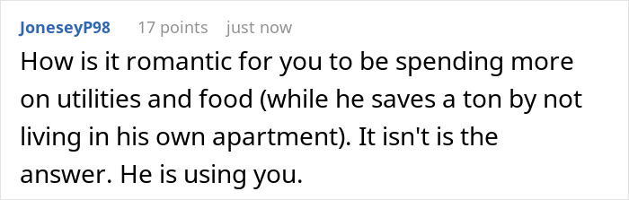 Guy Is Baffled After Girlfriend Calls Him Out On His Strange Behavior: "You Basically Live In My Apartment" Guy Is Baffled After Girlfriend Calls Him Out On His Strange Behavior: "You Basically Live In My Apartment"