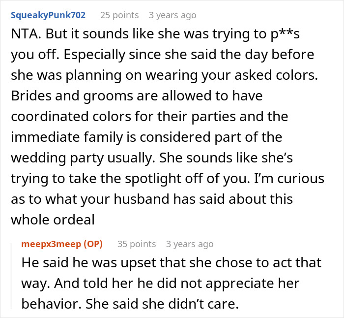Comment about MIL trying to upset bride at pink and black wedding Comment about MIL trying to upset bride at pink and black wedding