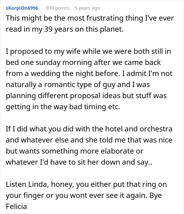 User discusses frustration with elaborate proposal demands and their own proposal