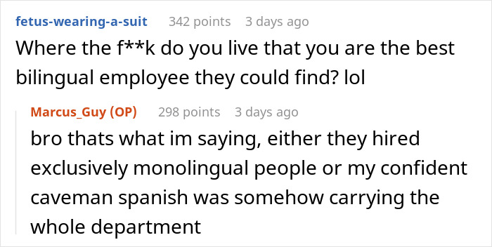 Discussion about being the best bilingual employee with basic Spanish skills Discussion about being the best bilingual employee with basic Spanish skills