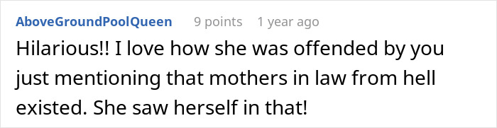 Comment about mother-in-law from hell in wedding scene causing offense Comment about mother-in-law from hell in wedding scene causing offense