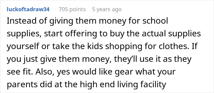 Suggestion to buy school supplies for kids instead of giving money Suggestion to buy school supplies for kids instead of giving money