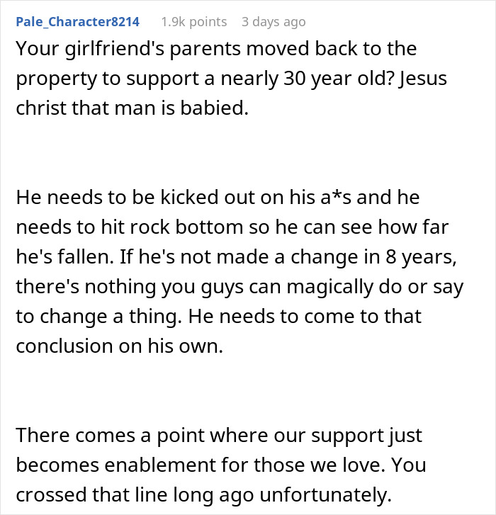 Guy Gives GF An Ultimatum After Getting Fed Up With Her Freeloading Brother Who Refuses To Be An Actual Adult