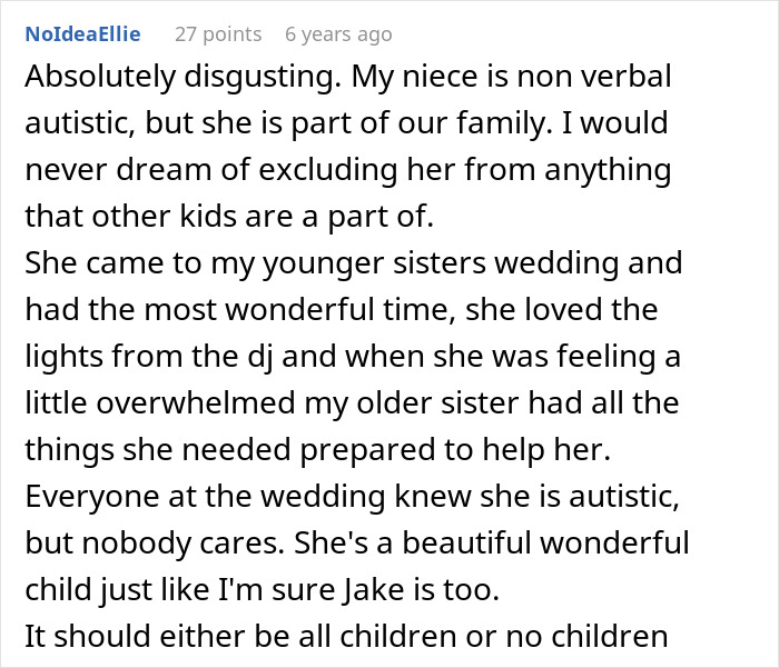 Bigoted Bride Makes Sure Autistic Nephew Isn't At Wedding, Lies To Sis About It Being Kid-Free Event Bigoted Bride Makes Sure Autistic Nephew Isn't At Wedding, Lies To Sis About It Being Kid-Free Event