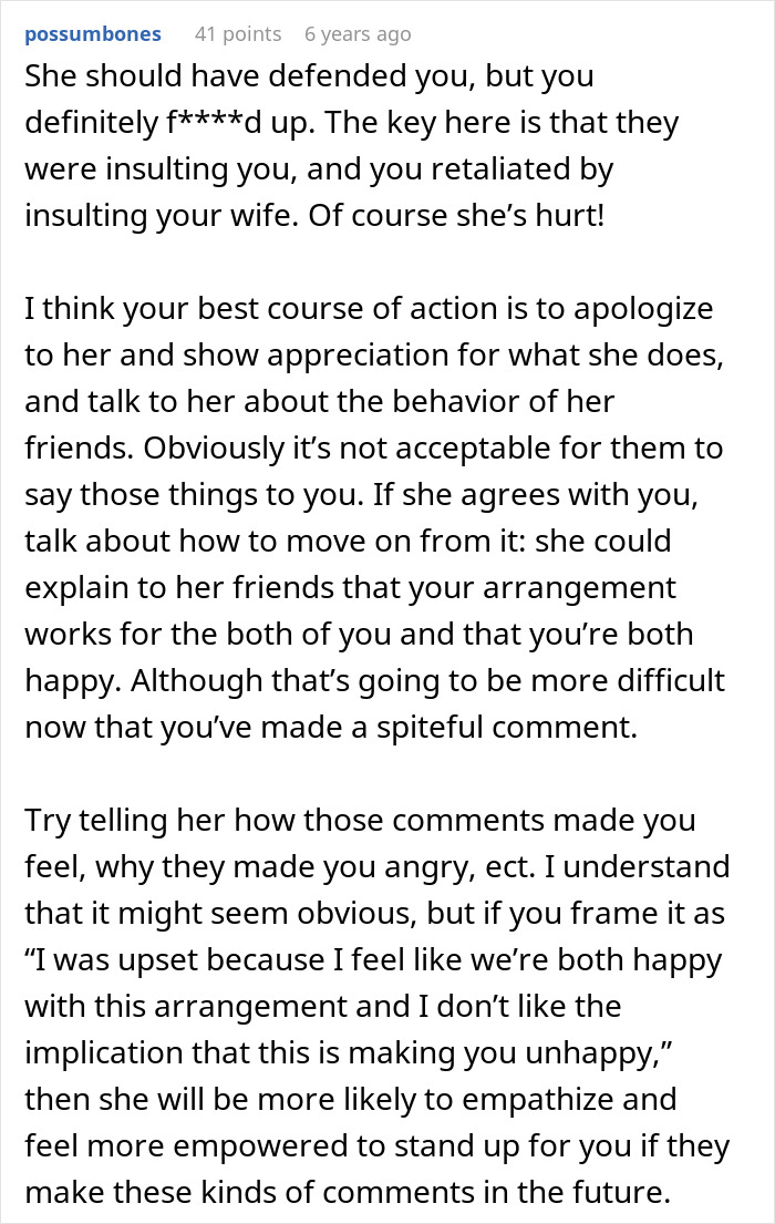 Guy Defends Household Setup To Judgmental Friends, His Breadwinner Comment Leaves His Wife In Tears