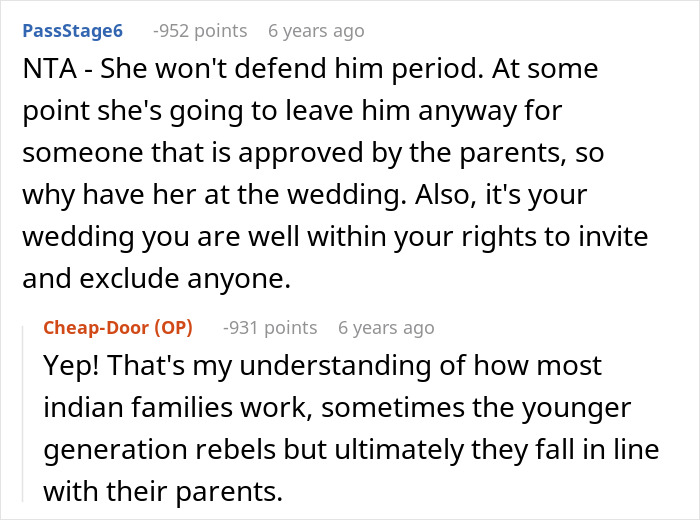 Online discussion about excluding brother's girlfriend from wedding due to family tensions Online discussion about excluding brother's girlfriend from wedding due to family tensions