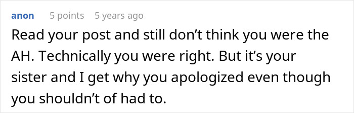 Comment discussing apology related to adoption and fertility issues Comment discussing apology related to adoption and fertility issues