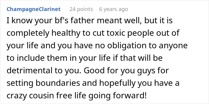 Comment supporting healthy boundaries and cutting toxic people out Comment supporting healthy boundaries and cutting toxic people out