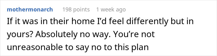 A Reddit comment from user mothermonarch with 198 points, 1 week ago, discussing potty training a toddler.