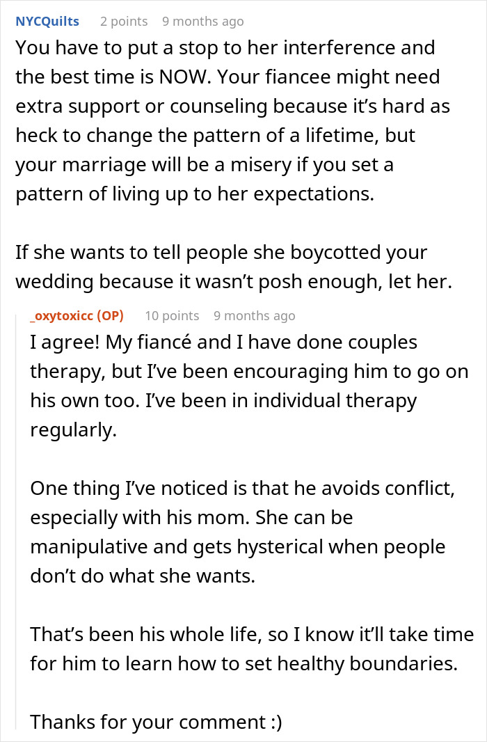 MIL Finds Out About Couple’s Wedding Plans, Has A Meltdown Nobody Saw Coming MIL Finds Out About Couple’s Wedding Plans, Has A Meltdown Nobody Saw Coming