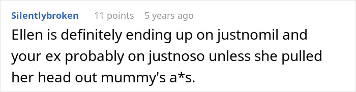Comment predicting fiancée ending up on justnomil after dinner fiasco Comment predicting fiancée ending up on justnomil after dinner fiasco