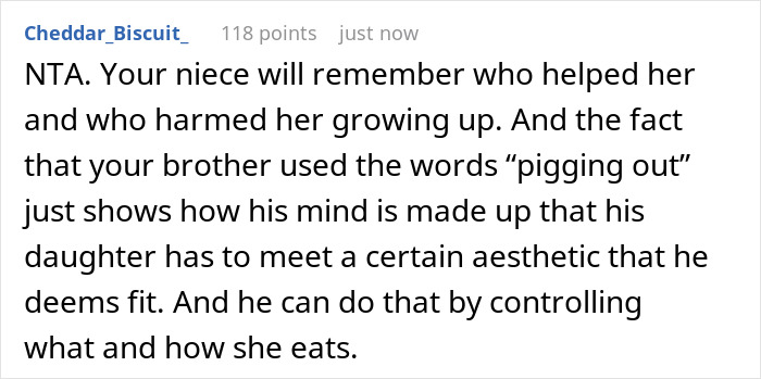 Woman Secretly Buys Niece Food After Brother&rsquo;s Sexist And Fatphobic Comment, He Loses It