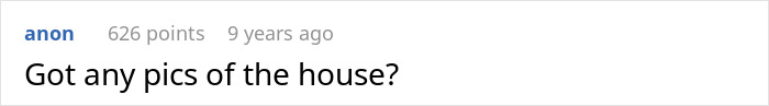 A screenshot of a comment section, an anonymous user asks, "Got any pics of the house?" in reference to the clowns.