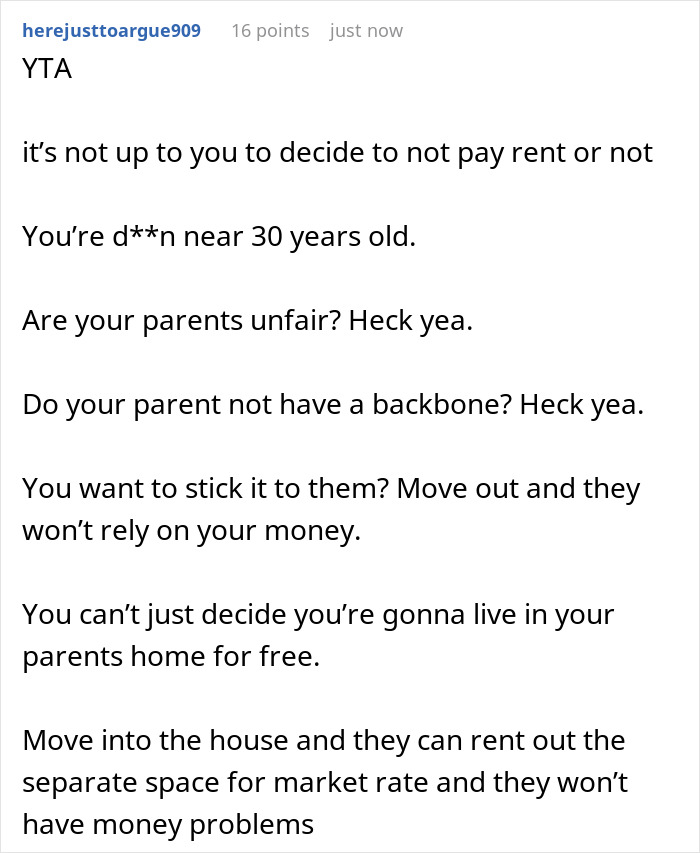 Parents Only Ask One Of Their Kids For Rent, Can’t Believe The Reaction: "Not My Problem To Solve" Parents Only Ask One Of Their Kids For Rent, Can’t Believe The Reaction: "Not My Problem To Solve"