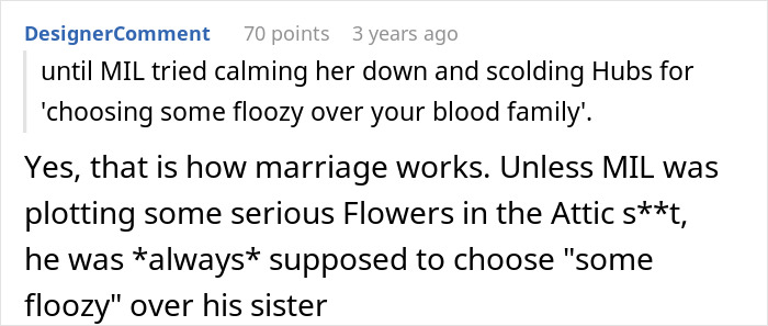 Comment about marriage and family drama in shocking affair