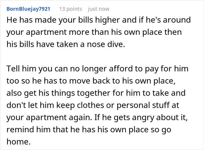 Guy Is Baffled After Girlfriend Calls Him Out On His Strange Behavior: "You Basically Live In My Apartment" Guy Is Baffled After Girlfriend Calls Him Out On His Strange Behavior: "You Basically Live In My Apartment"