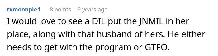 User comment about daughter-in-law standing up to mother-in-law in wedding cake dispute User comment about daughter-in-law standing up to mother-in-law in wedding cake dispute