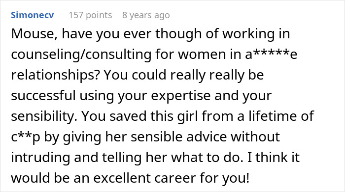 Comment suggesting counseling career for advice given on wedding cake obsession Comment suggesting counseling career for advice given on wedding cake obsession