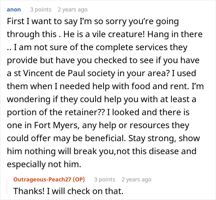 Supportive comment offering help options during cancer battle heartbreak and survival Supportive comment offering help options during cancer battle heartbreak and survival