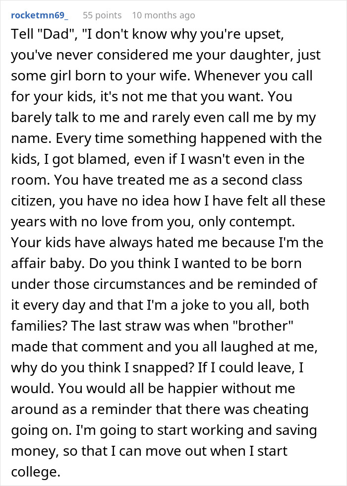 "Family Healing Weekend" Is Ruined After Affair Baby Reveals She Doesn't Love Them, They Are Livid