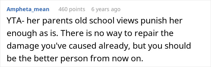 Comment criticizes banning brother's girlfriend from family events in family conflict story Comment criticizes banning brother's girlfriend from family events in family conflict story