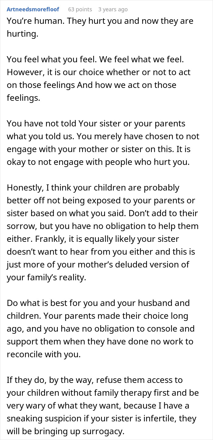 Thoughtful advice on setting boundaries with family and possible surrogacy concerns related to infertility Thoughtful advice on setting boundaries with family and possible surrogacy concerns related to infertility