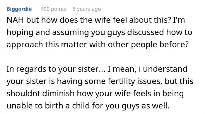 User questioning how wife feels about fertility issues and adoption conversation User questioning how wife feels about fertility issues and adoption conversation