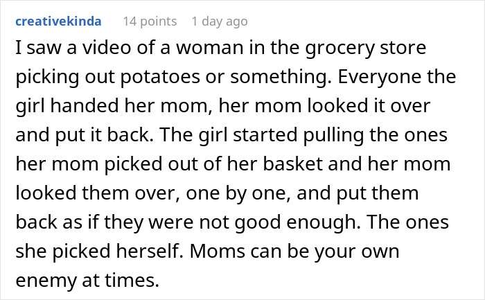 Kids tired of moms endless cleaning criticism discuss mom picking potatoes at grocery store Kids tired of moms endless cleaning criticism discuss mom picking potatoes at grocery store