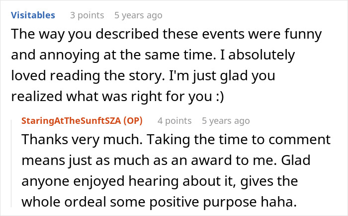 Comment praising story of man in disbelief after restaurant dinner fiasco Comment praising story of man in disbelief after restaurant dinner fiasco