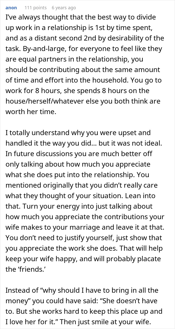 Guy Defends Household Setup To Judgmental Friends, His Breadwinner Comment Leaves His Wife In Tears