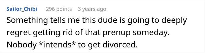 Wife Demands Prenup To Protect Her Income, Hubby Offers Her An 8% Interest Loan When She Needs Help