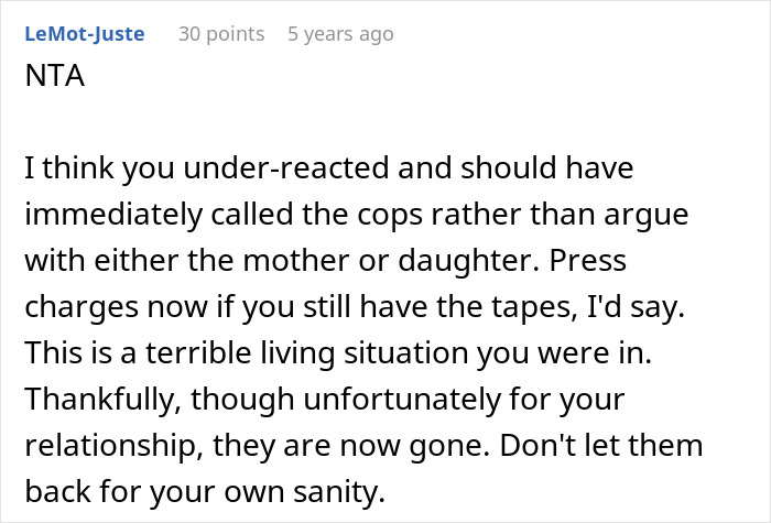 Comment advises police involvement and press charges for stepdaughter car damage