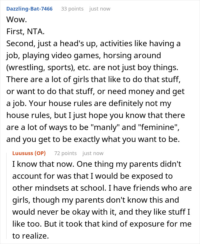 Lonely 16YO Wants A Brother As He Has 5 Sisters, Parents Who Enforced Gender Roles Shame Him For It