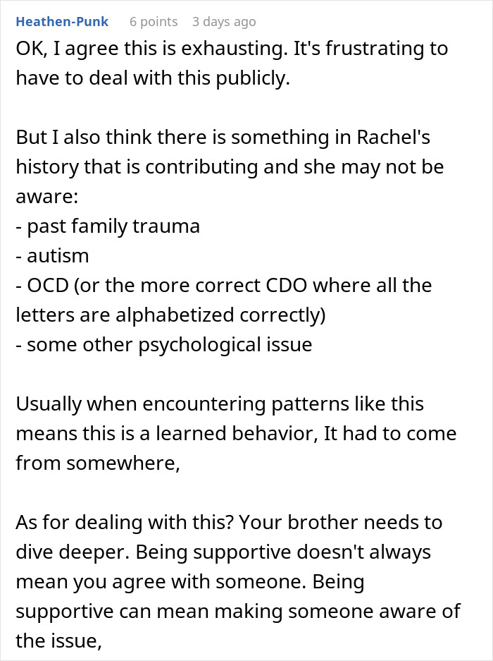 Comment analyzing psychological issues behind restaurant tantrum behavior