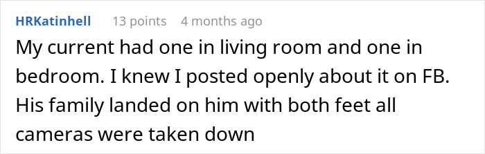 Comments on spying and cameras in marriage trust issues