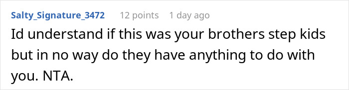 A comment from Salty_Signature_3472 on a post about a wealthy woman spoiling her niece, with jealous stepsiblings.