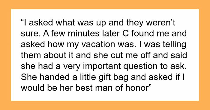 Pushy Bride Desperately Wants Gay Colleague To Be Her Man Of Honor, Goes Ballistic When He Refuses