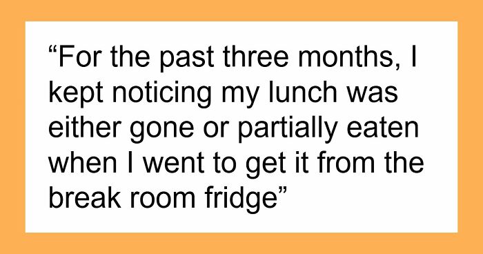 Person’s Lunch Keeps Disappearing, They Finally Find Out Why: “You Should Take It As A Compliment”