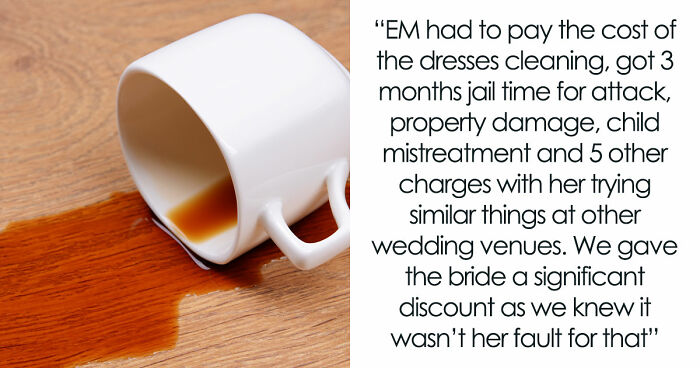 Entitled Mom Ignores Bridal Shop Rules, Dumps Coffee On A $2K Dress And Ends The Day In Handcuffs