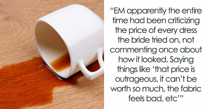 Entitled Mom Ignores Bridal Shop Rules, Dumps Coffee On A $2K Dress And Ends The Day In Handcuffs
