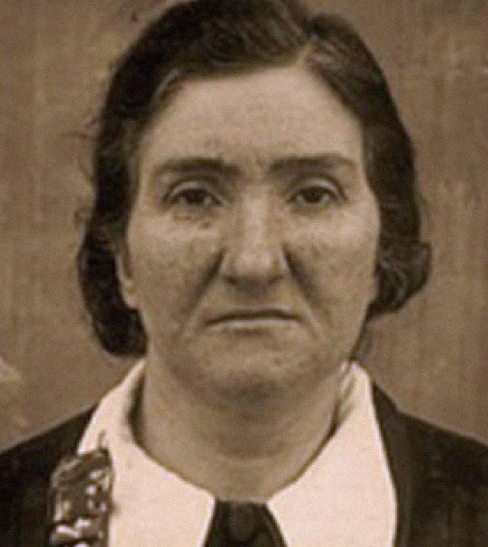 Sepia tone photo of a serious woman, tied to shocking facts about serial killers