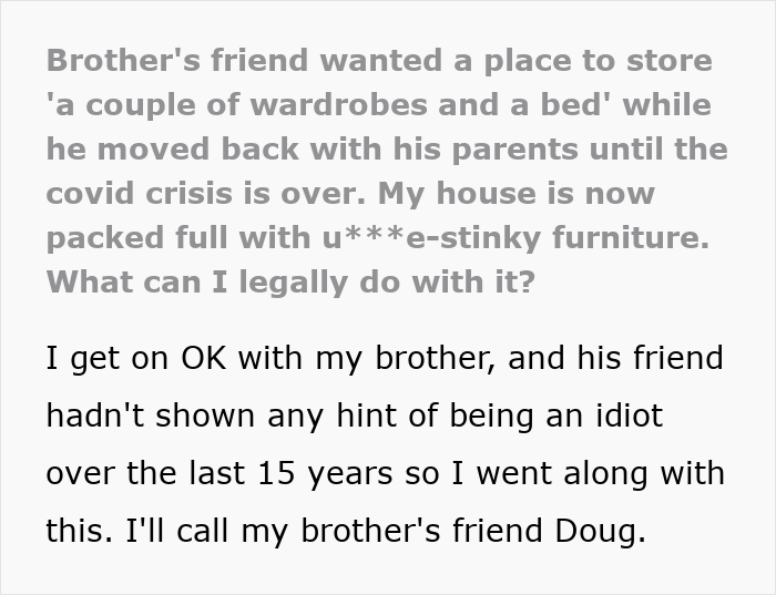 Woman Agrees To Store A Couple Of Items For Friend, Comes Home To A Fully Packed House From Hell