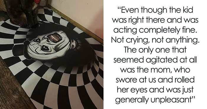 Parents Believe Creepy Clown Doormat Is Too Scary For Their Young Son, Start Crossing Boundaries
