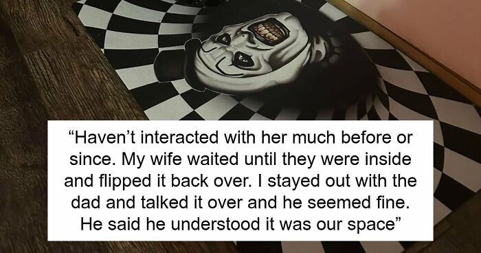 Parents Believe Creepy Clown Doormat Is Too Scary For Their Young Son, Start Crossing Boundaries
