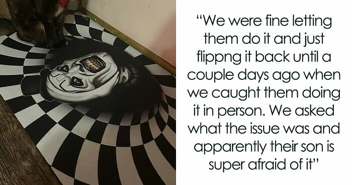 Parents Believe Creepy Clown Doormat Is Too Scary For Their Young Son, Start Crossing Boundaries