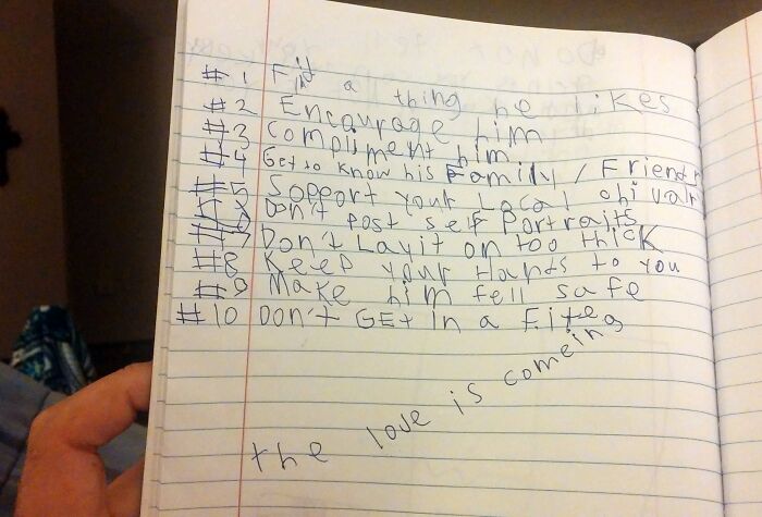 My Daughter Did Research On How To Make A Certain Boy Like Her. These Are Her Notes