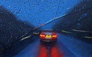 33 Hyper-Realistic Rain Paintings By This Artist That Look Almost Like Photographs