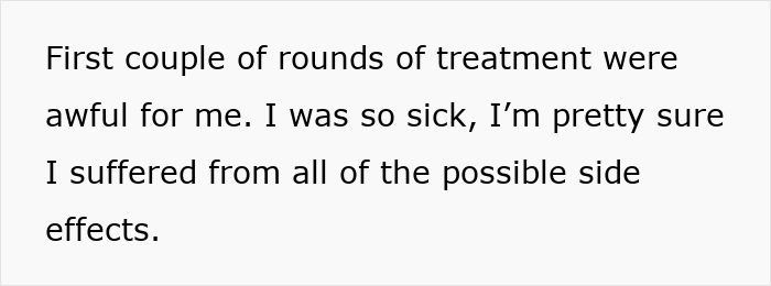 Patient describing severe side effects from cancer treatment Patient describing severe side effects from cancer treatment