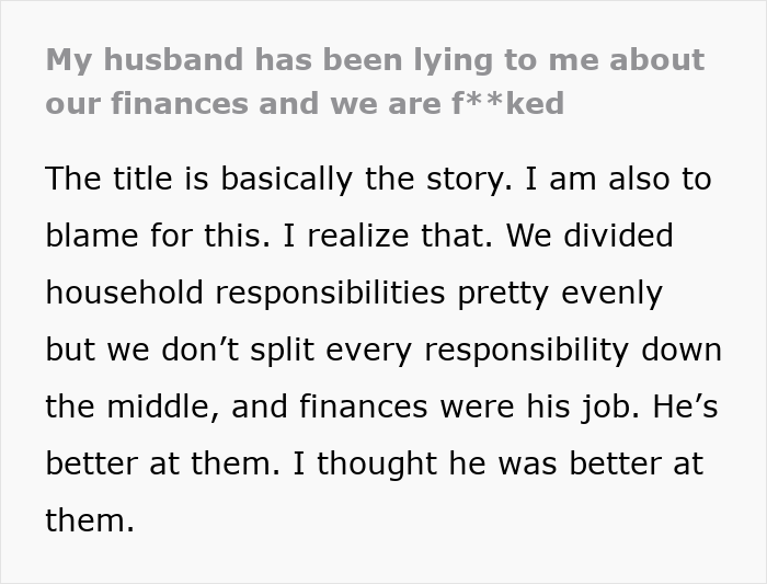 “Having A Second Family”: Wife’s Financial Nightmare Turns Into Something Much Worse